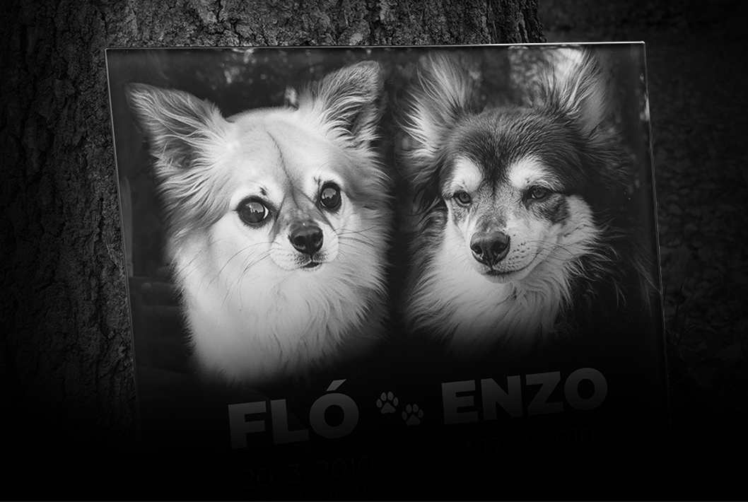 Skleněný náhrobek - Pet memorials