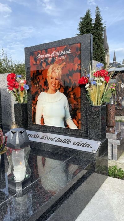 Placa epitafio de vidrio