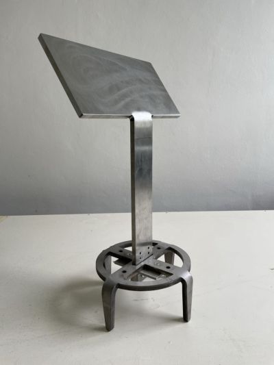 Soporte de acero inoxidable para fotografía en vidrio